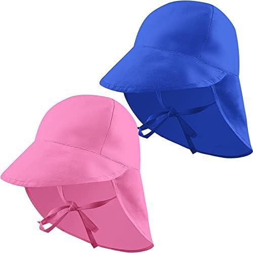 Baby Sun Hat UPF 50+ UV Sun Protection Toddler Hat Kids Sun Hat Beach Sun Protection Adjustable Baby Sun Hat for Boys Girls (2 Pack)
