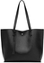 Women's Soft Faux Leather Tote Shoulder Bag,Big Capacity Tassel Handbag