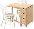 NORDEN / NORRARYD Table and 2 chairs, birch, white