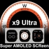W&O X9 Ultra Series 8 Smart Watch 2.02 Inch Amoled Screen IPS Display NFC Bluetooth V5 Call Waterproof IP67 Wireless Charger - Black