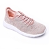 Air Walk Lace-up Glittery Canvas Girls Sneakers - Nude Pink