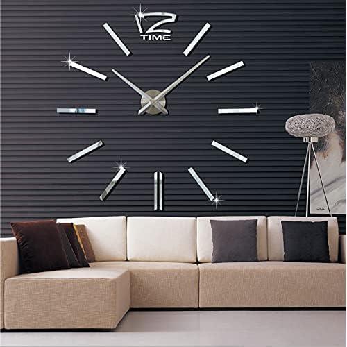 Watch wall stickers clocks home decoration modern DIY 3D acrylic Mirror Metal