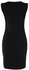 Fashion Sexy Round Collar Sleeveless Color Block Slimming Women's Dress - White And Black