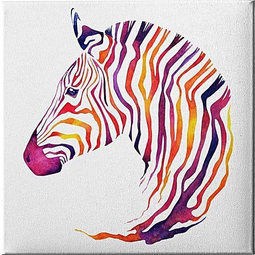 Generic Graphic Zebra Square Canvas 09- Digital Painting - 40X40Cm