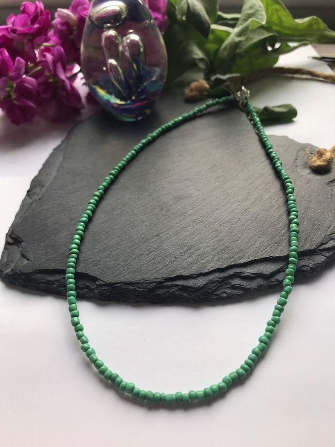 Green Seed Beads Necklace