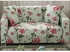 غطاء أريكة أنيق بنمط أزهار رعوية أخضر / وردي