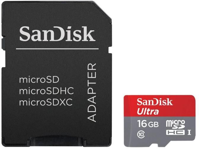 SanDisk Ultra, Micro SDHC, 16 GB, for Android, with Adapter, Memory Zone Android App
