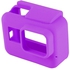 PULUZ GoPro HERO(2018) /7 /6 /5 Shock-proof Silicone Protective Case with Lens Cover With Frame PU190 (Black/Purple)