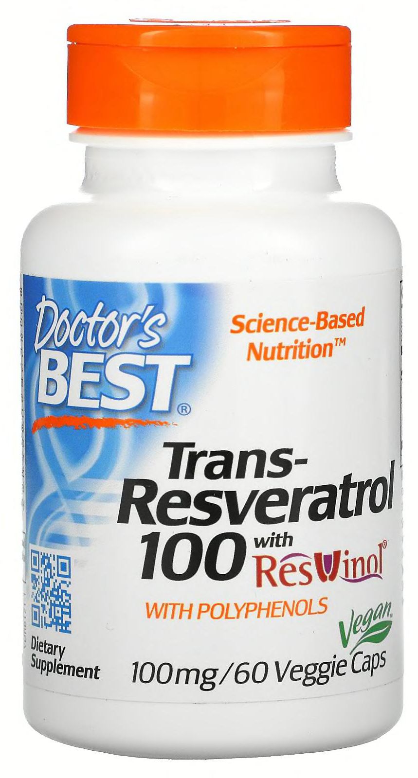 دكتورز بيست‏, ريسفيراترول تحولي 100 مع ResVinol، ‏100 ملجم، 60 كبسولة نباتية