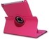 For ipad air cover, 360 Rotating PU Leather Cover Case for Apple ipad 5---rose
