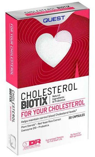 Cholesterol Biotix - With Plant Sterols (phytosterols) 400mg, Concentrated Red Yeast Rice Extract 115mg ( 3.45mg Monacolin-K), Coenzyme Q10 10mg And Lactobacill 12mg (L.rhamnosus & L.bulgaricus 1billion)