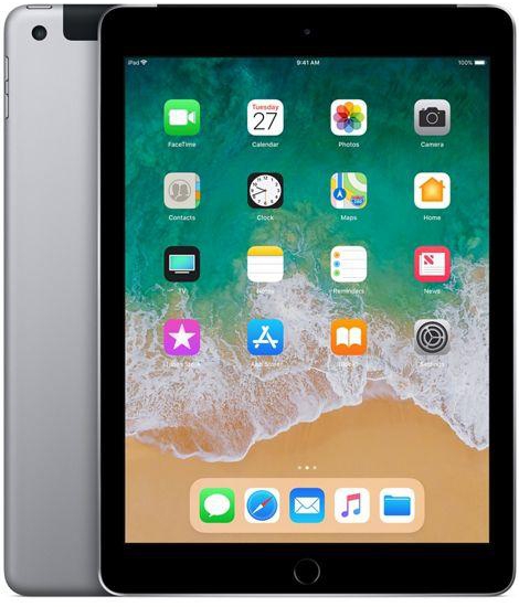 Apple iPad 2018 with Facetime - 9.7 Inch Retina Display, 32GB, WiFi + 4G LTE, Space Grey
