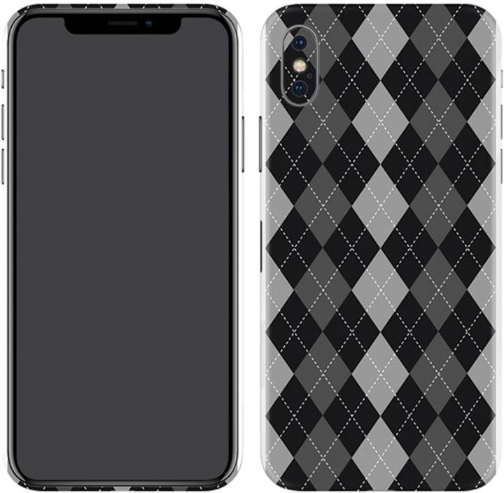Protective Skin For Apple iPhone X Argyle Pattern 001