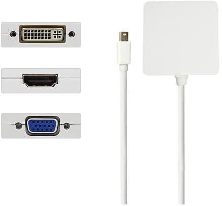 eWINNER Mini Displayport to HDMI/DVI/DP or to HDMI/DVI/VGA 3-in-1 Converter cable compatible with Apple macbook (VGA HDMI DVI)