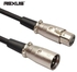 Universal Rexlis 3-Pin XLR Male To XLR Female Microphone Extension Cable Black