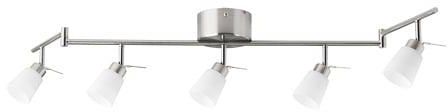TIDIG Ceiling spotlight with 5 spots, nickel-plated