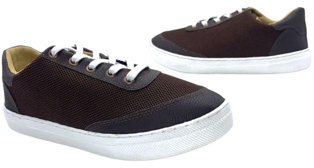 Hammer Textile Lace-Up Sneakers For Men -Brown