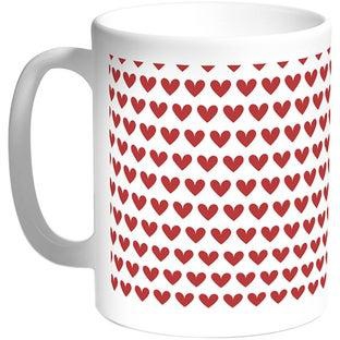 Hearts Printed Coffee Mug White