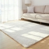 Cream White Luxurious Comfortable Fluffy Living room and Bedroom Carpet SIZE 5X8