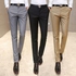 Three Pieces Smart Suit Trouser For Men-Black+Brown+Ash