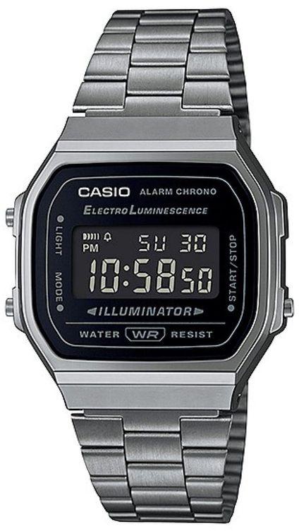 Casio Stainless Steel Digital Wrist Watch A168WGG-1BDF - 33 Mm - Black.