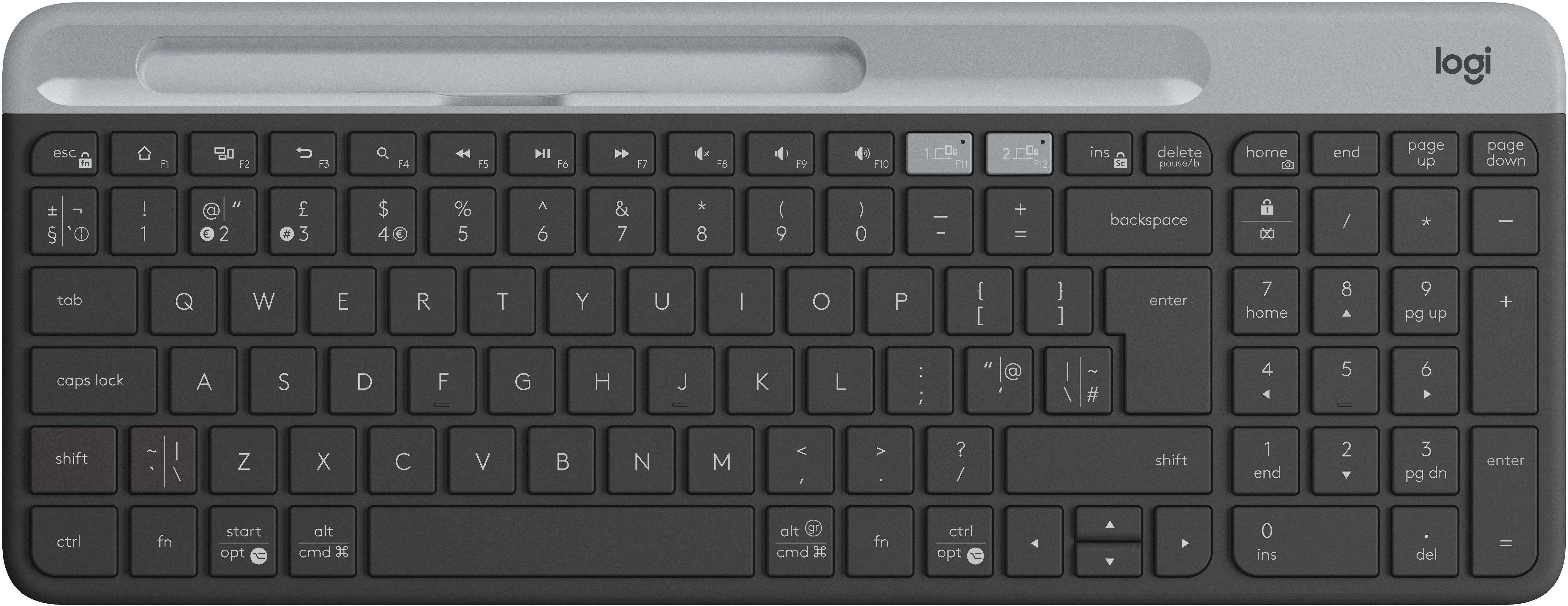 LOGITECH K580 Slim Multi Device Wireless Keyboard, Black
