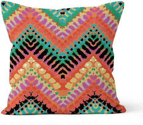 Square Art Colorful Aztec Pattern Cushion