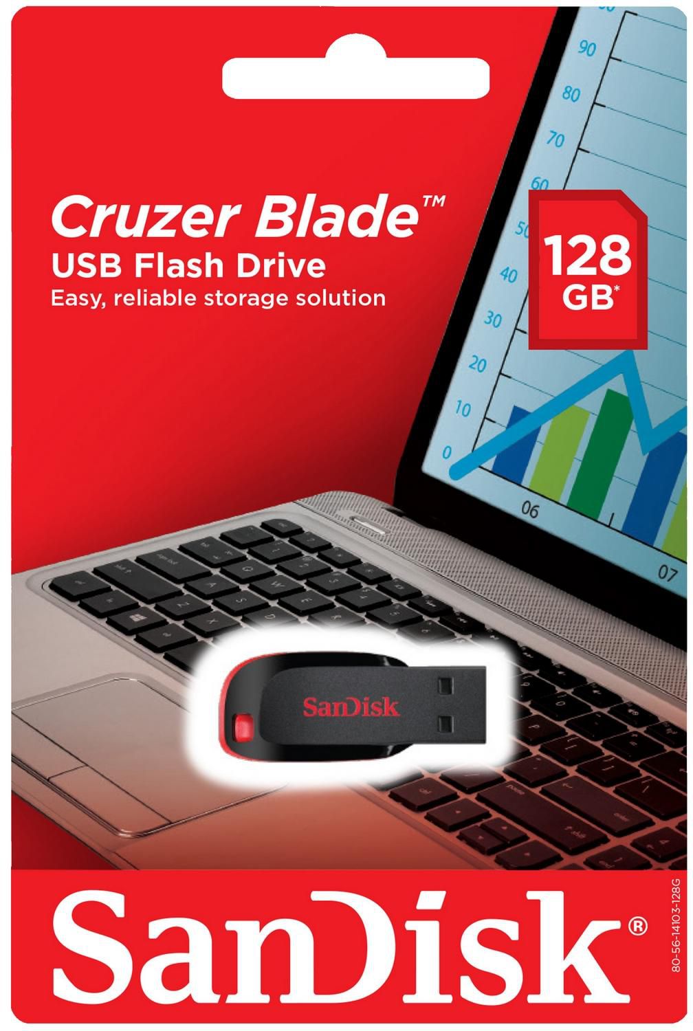 Sandisk Cruzer Blade USB 128GB Flash Drive