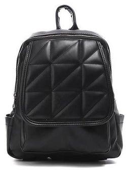 Elegant Leather Backpack Black
