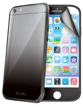 Celly SUNNY60001 Cover with screen protector for apple iphone 6, Black