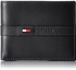 Tommy Hilfiger Black Leather For Men - Bifold Wallets