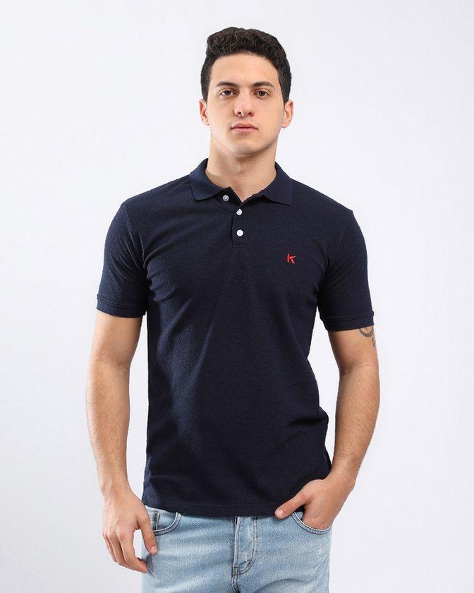 Kubo Short Sleeves Polo Shirt - Navy Blue