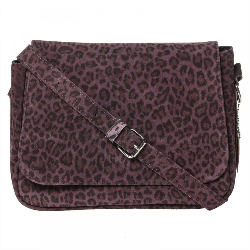 Ferrulle Crossbody Bag for Women - Leopard Violet