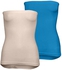 Silvy Set Of 2 Tube Tops For Women - Beige / Turquoise, Large