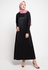 Gobindpal Azzar Gessa Maxi Dress With Lace - 4 Sizes (Black)