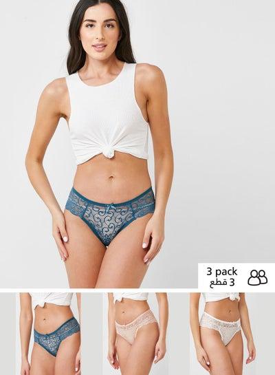 3 Pack Lace Detail Cheeky Style Brief