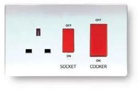 Tronic Double Switch Cooker Socket