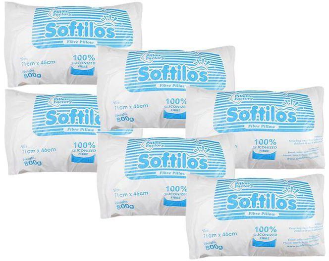 Softilos Fibre Pillow (Bed Pillow - Set Of 6)