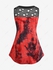 Gothic Tie Dye Fishnet Overlay Grommets Sleeveless Top - L | Us 12