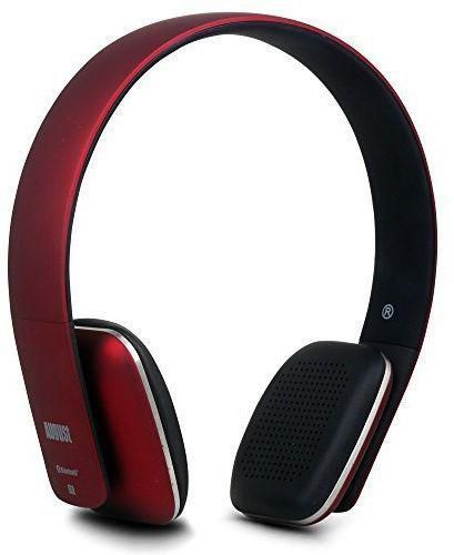 Wireless Headphones - August EP636 - Cordless Bluetooth Headset with Microphone,Red