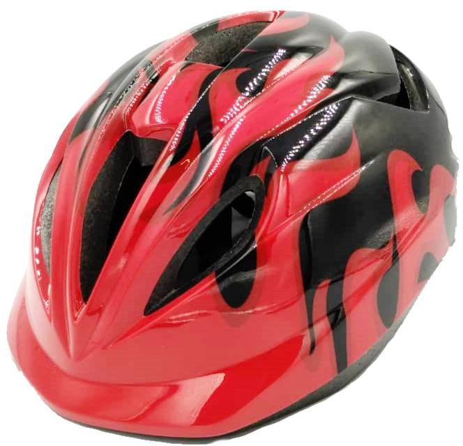 Kids Bike Helmet  - Ages 5 To 7 Year (Black/Red)