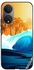 Protective Case Cover For Honor X7 Tropical Surfing Wave At Sunrise With Palm Tree Design Multicolour