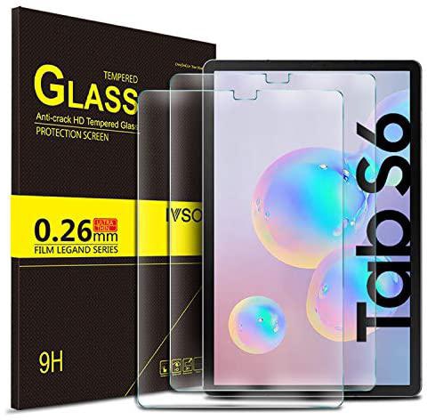 IVSO 2 Pack-Screen Protector for Samsung Galaxy TAB S6/S5e,No-Bubble HD Clear Tempered Glass Screen Protector for Samsung Galaxy Tab S6 (2019) SM-T860/SM-T865 Tablet (10.5 Inch)