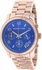 Michael Kors Rose Gold Stainless Steel Blue dial Watch for Women's MK5940