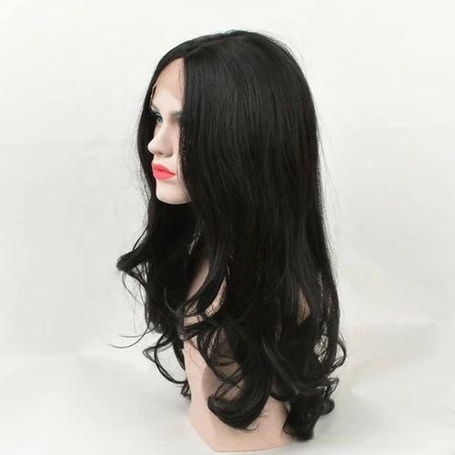 Its A Wig Top quality black heat resistant curly long lacefront wig