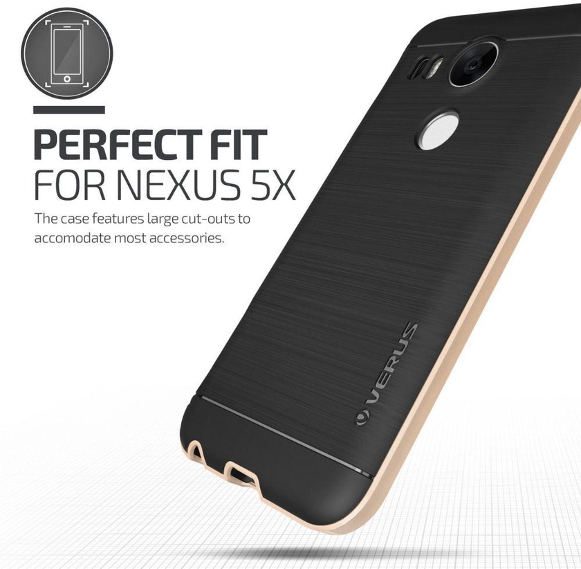 Verus LG Nexus 5X Case Drop Protection Heavy Duty Slim Fit High Pro Shield Shine Gold