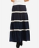 Ravin Wide Striped Skirt - Navy Blue
