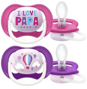 2-Piece Ultra Air Happy Orthodontic Pacifier