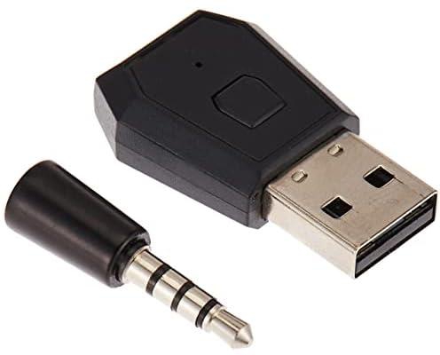SKEIDO USB Adapter, Bluetooth Receiver for PS4 and Any Bluetooth Headsets (Black)