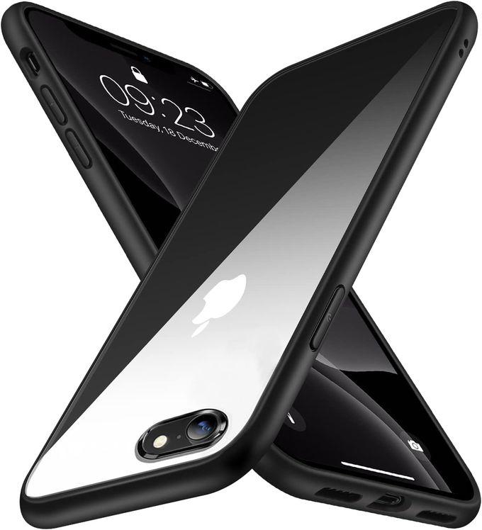 Transparent Protective Cover For IPhone 7, Anti-shocks And Scratches Made Of Polycarbonate And Flexible Silicone, Anti-yellowing By TenTech – Black